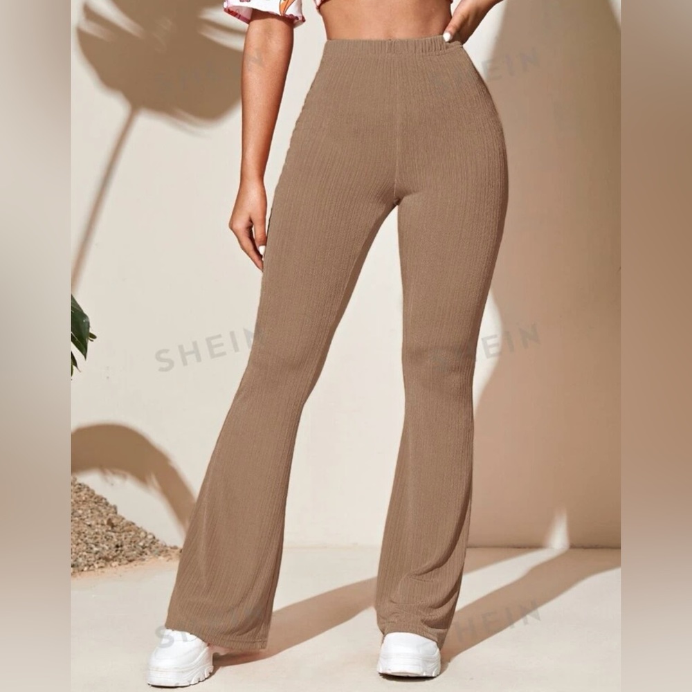 Shein flare mocha brown pants